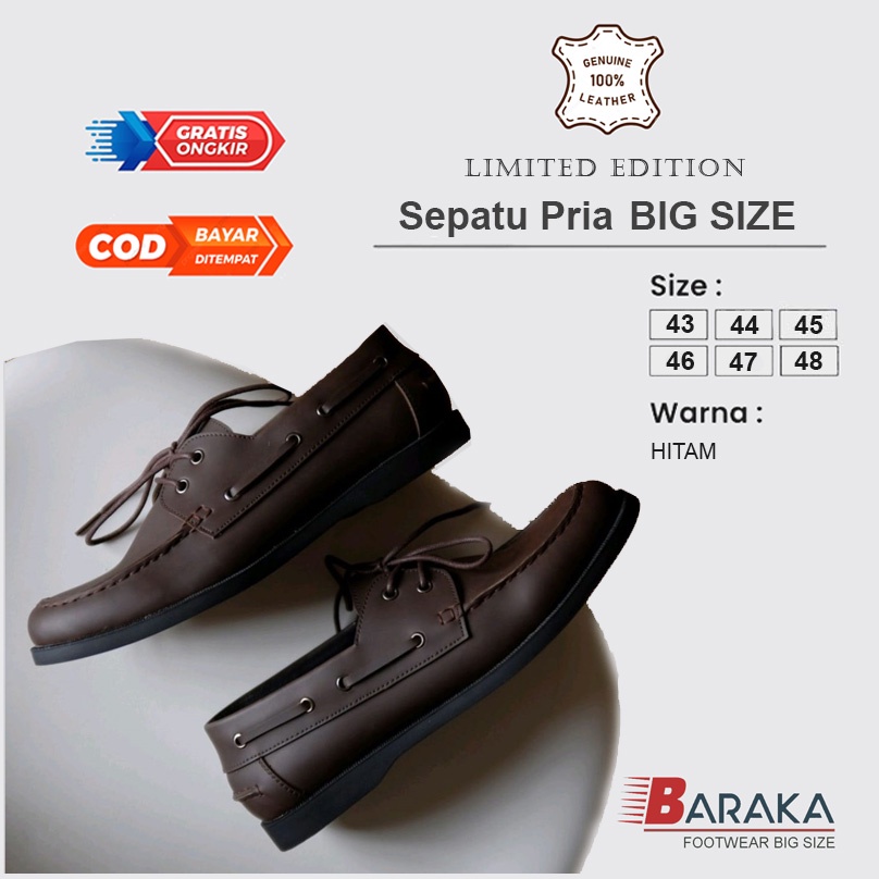 ORMOND CASUAL BIG SIZE | Sepatu Pria Brown Loafers Formal / Moccasin Ukuran Jumbo 43-48