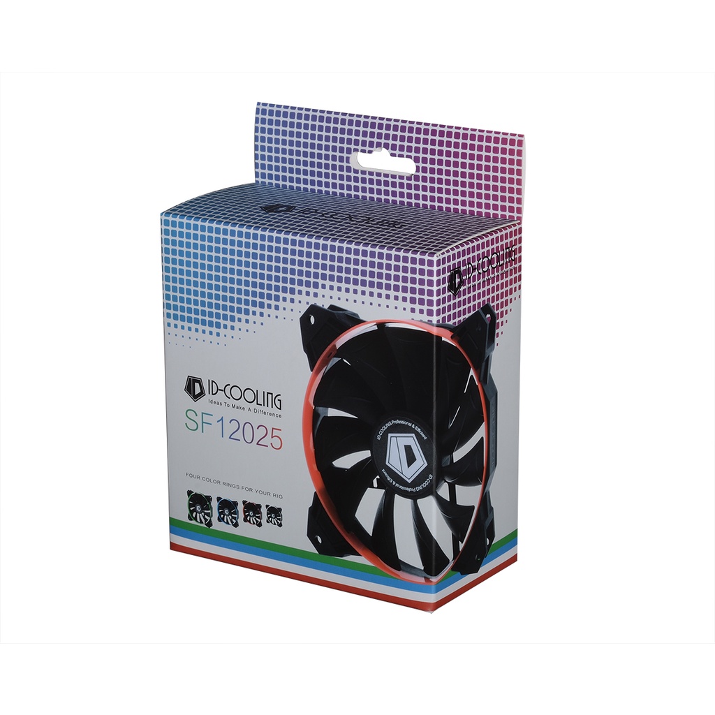 FAN CASE ID-COOLING SF-12025 WHITE RGB 12CM TRAY