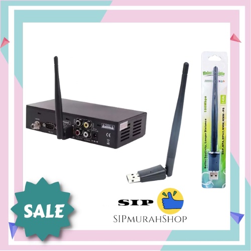 USB Wifi Set Top Box Antena Dongle STB PC Laptop Penguat Signal Tv Digital