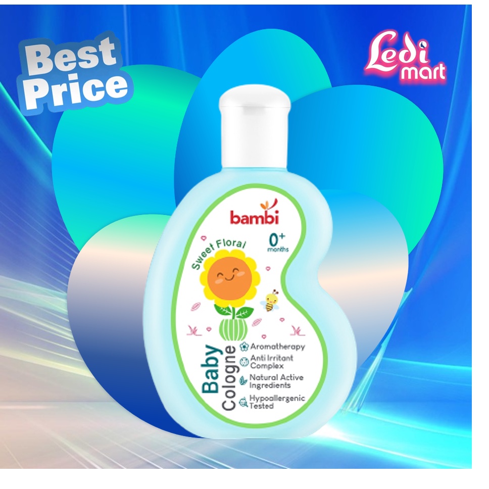 ORIGINAL Bambi Baby Cologne Sweet Floral Morning Breezy Milky Powdery 100ml / Aromhatherapy / Parfume Bayi Kulit Normal  Sensitif