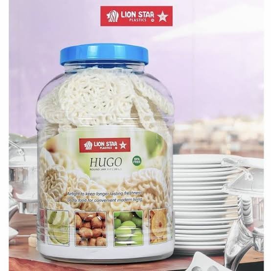 Toples Hugo 10LT Bulat Kotak Gendut Plastik Tebal Kuat Kedap Premium Lion Star Hugo Kapasitas 10L Fo