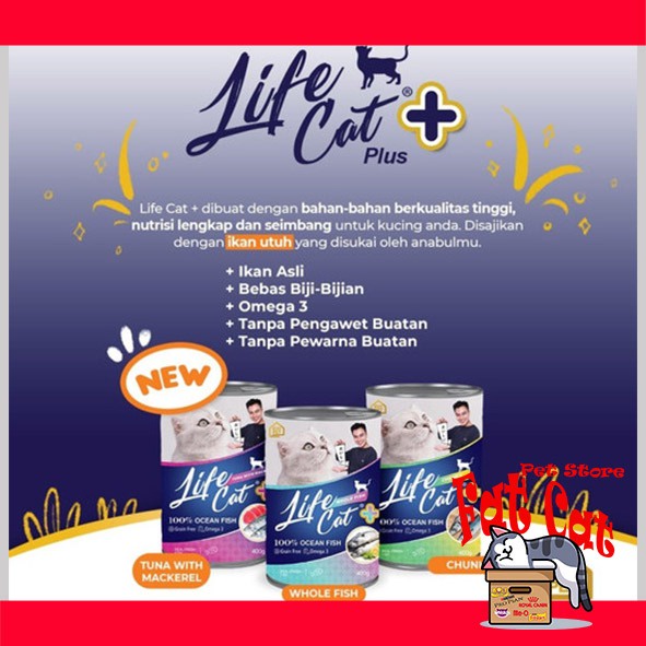 Makanan Basah Life Cat Plus Kaleng 400gr Makanan Kucing