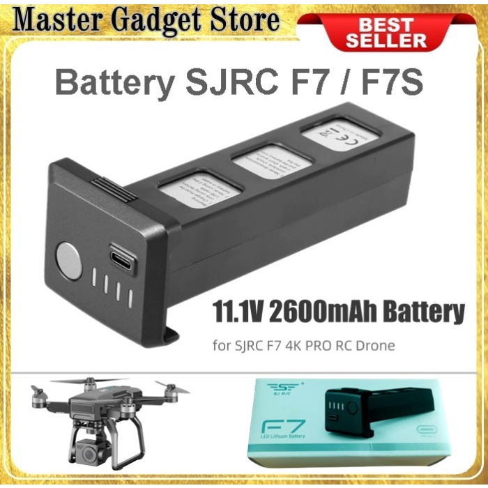 Battery Drone SJRC F7 F7s 4K PRO Original 11.1V 2600mAH Baterai
