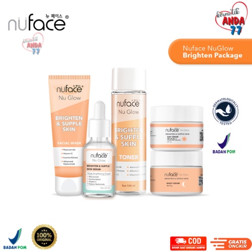 Nuface / NU FACE - Nu Glow Brighten & Supple Skin Cream Paket Lengkap