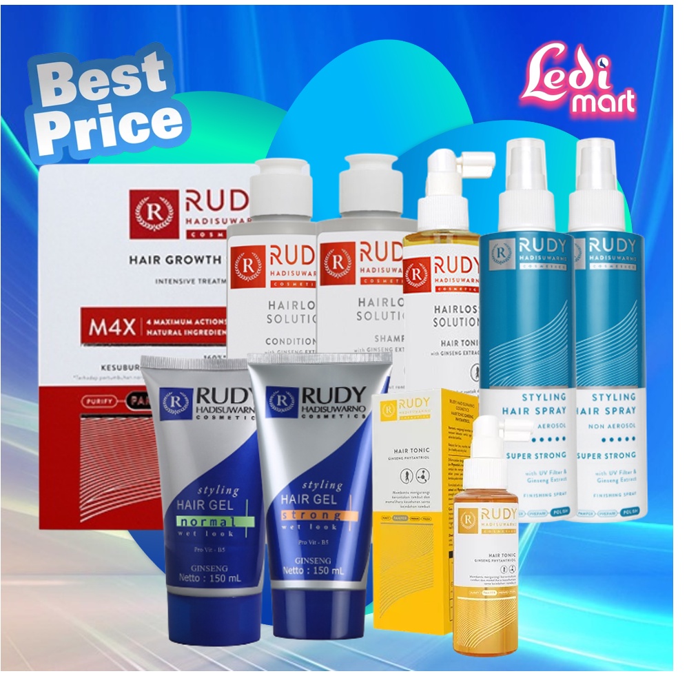 ORIGINAL Rudy Hadisuwarno Series / hair Treatment / Shampoo Shampo Sampo / Conditioner / Hair Tonic Ginseng / Styling GelL / Hair Spray