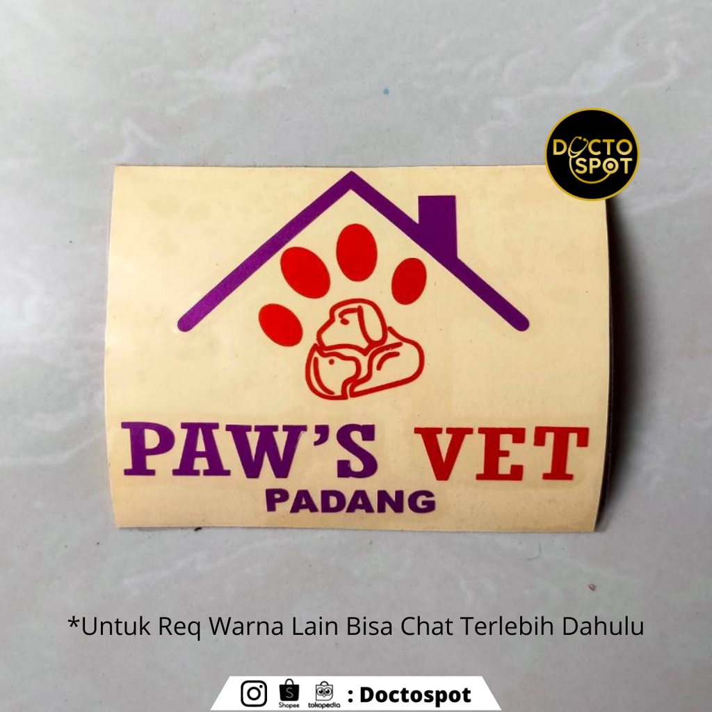 

Stiker Paw's Vet Padang Kedokteran Hewan FKH Doctor Dokter (Bisa custom)