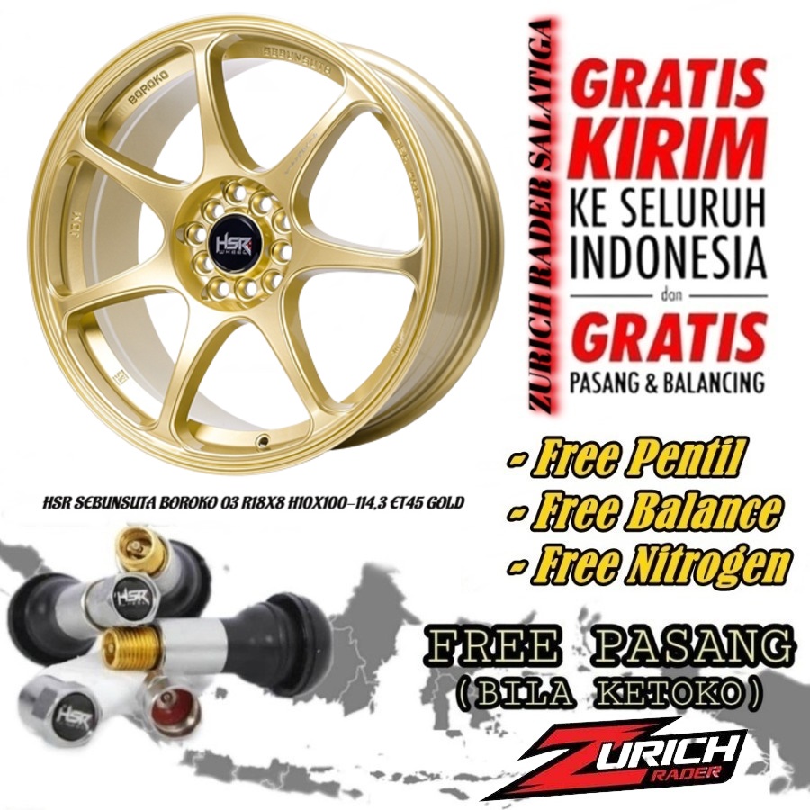 Velg Mobil New Avanza Ring 18 HSR SEUNSUTA R18 Gold Veleg Racing New Xenia Sienta Altis Xpander Civi