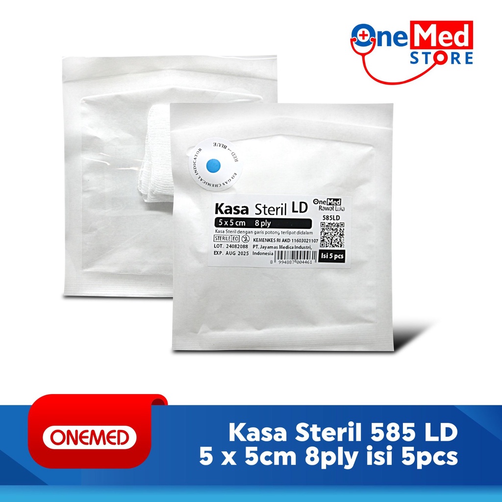 Kasa Steril 585 LD Onemed 5 x 5 Cm 8 Ply Isi 5 Pcs OJ