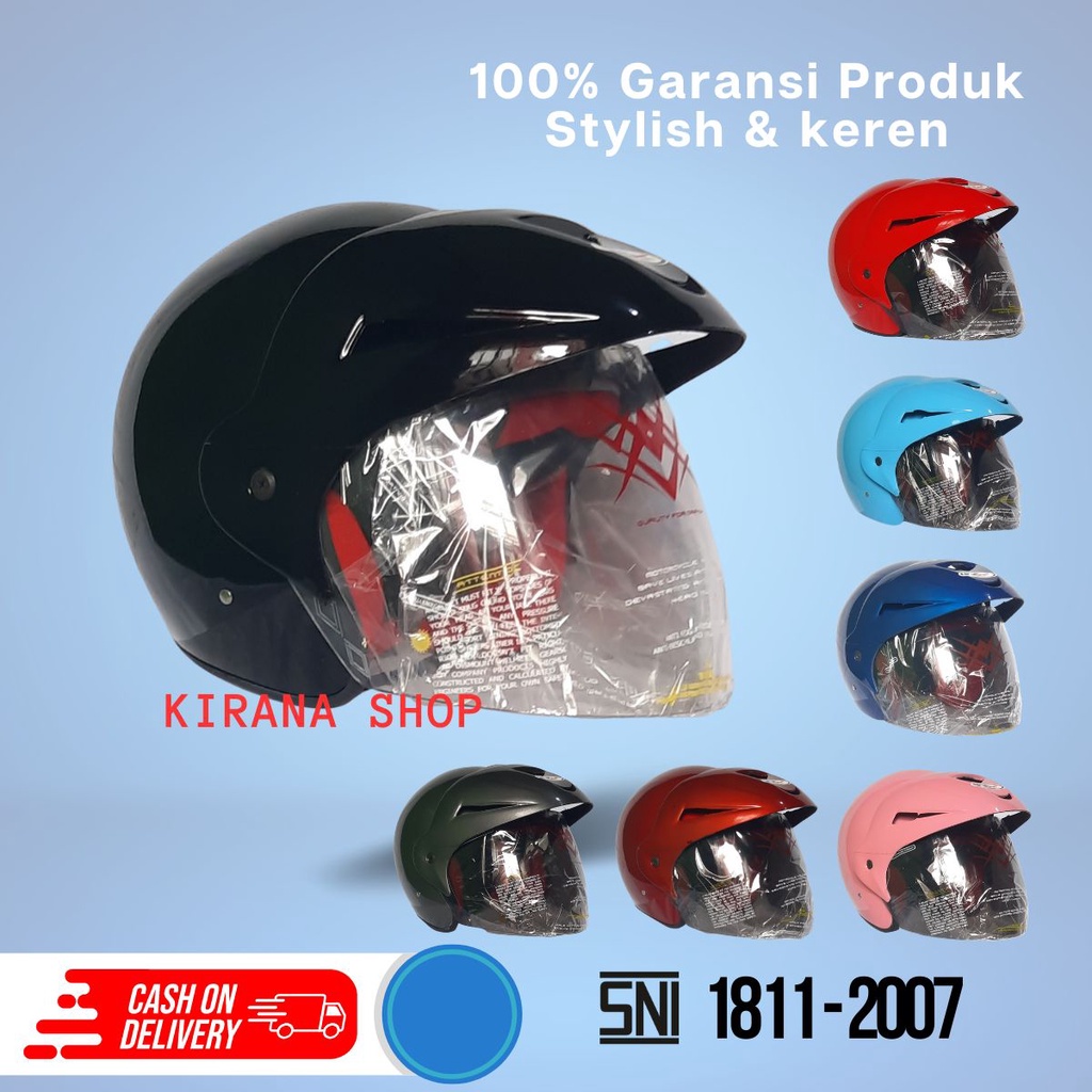 Helm Dewasa | Helm SNI Dewasa Pria Dan Wanita Model Pet
