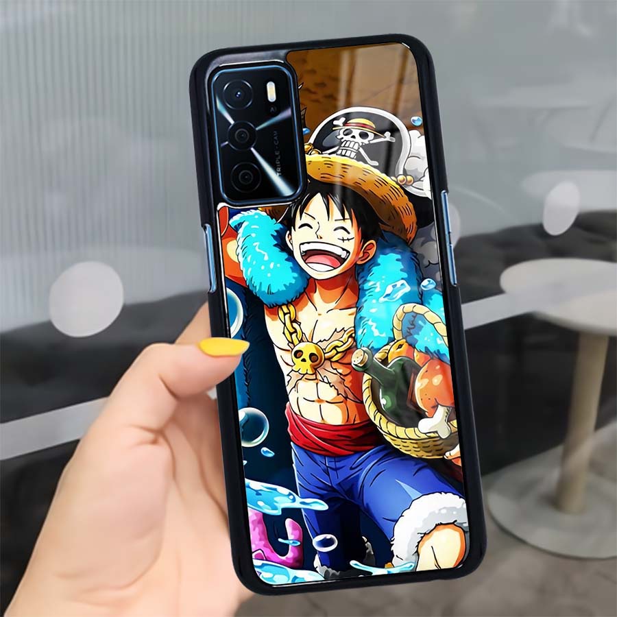 (MT57) Case Kilau Oppo A16 | A16s | Casing Hp Oppo | Pelindung Smartphone Seven Case | Luffy