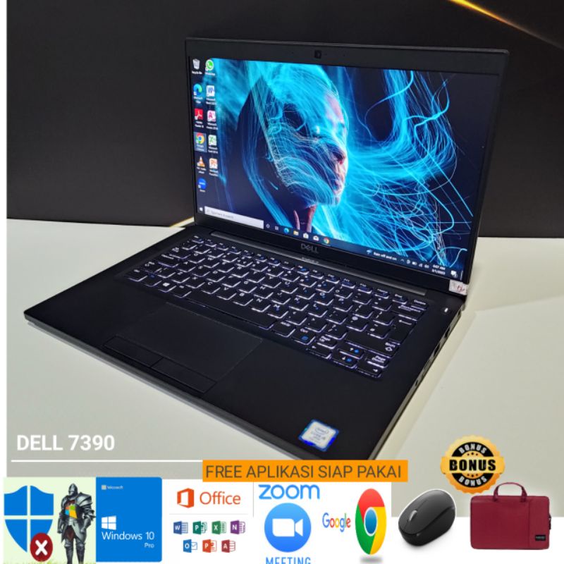 Laptop Dell 7390 intel core i5 gen 8 Ram 8GB SSD 256GB FHD backlight - Wndows 10