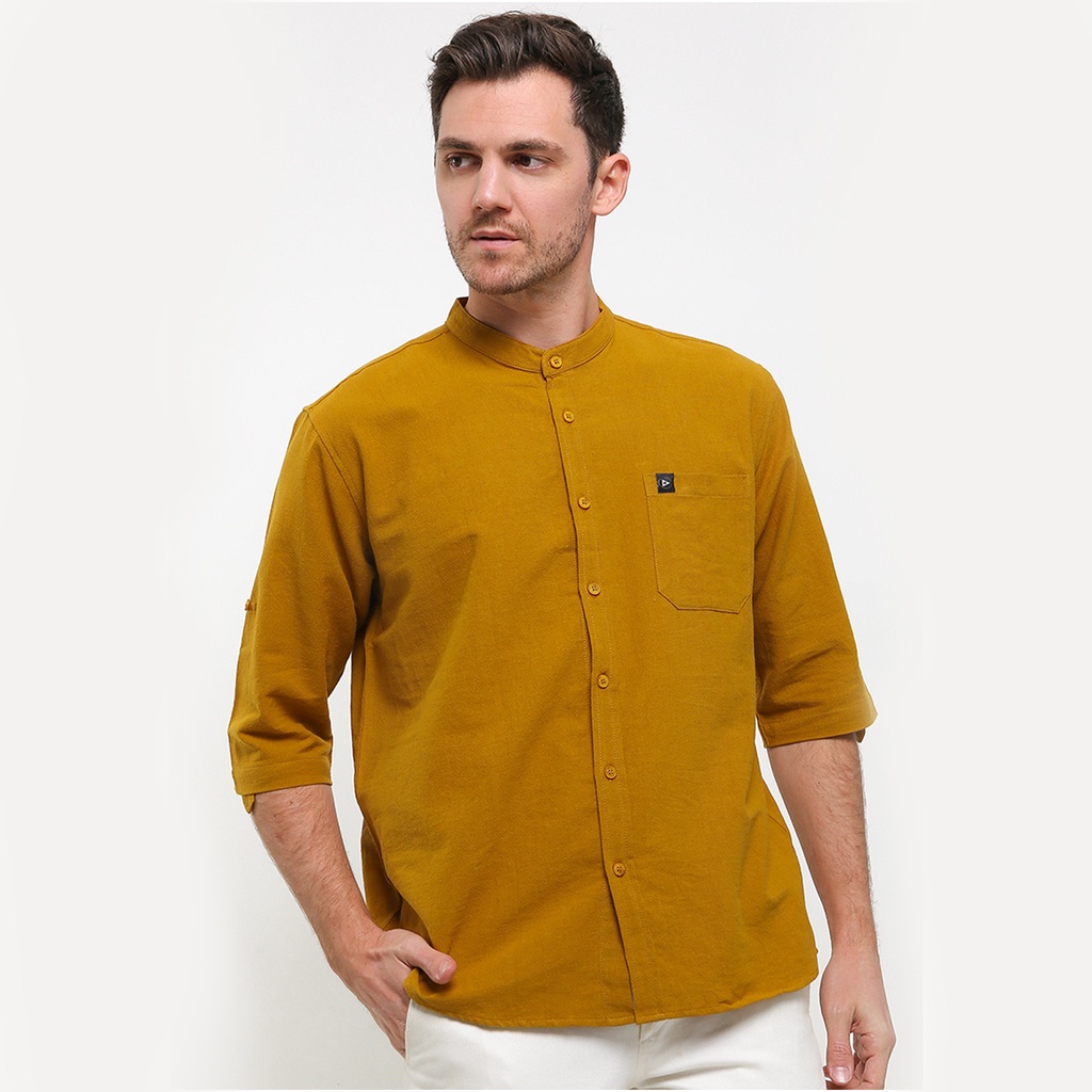 Brand Revolution - Kemeja Koko Pria Reguler Oktavio Shirt Yell