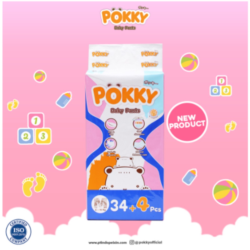 Pokky Baby Pants | Popok Bayi M 6-11 Kg | L 9-14 Kg | XL 12-17 Kg | XXL &gt;17 Kg