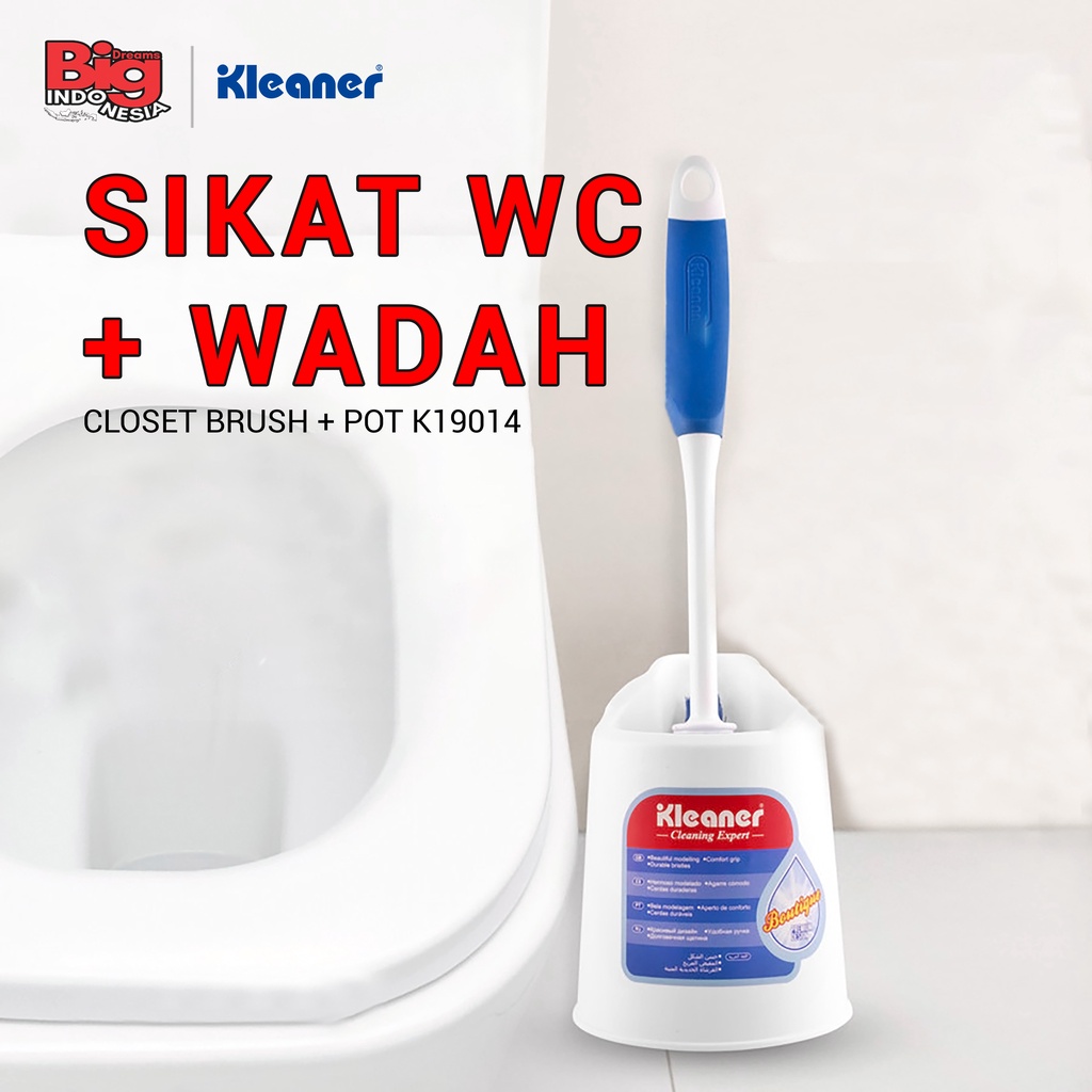 Sikat Wc Wadah 1 Set Karet Lembut Closet Brush Pembersih Kamar Mandi Kleaner K19014