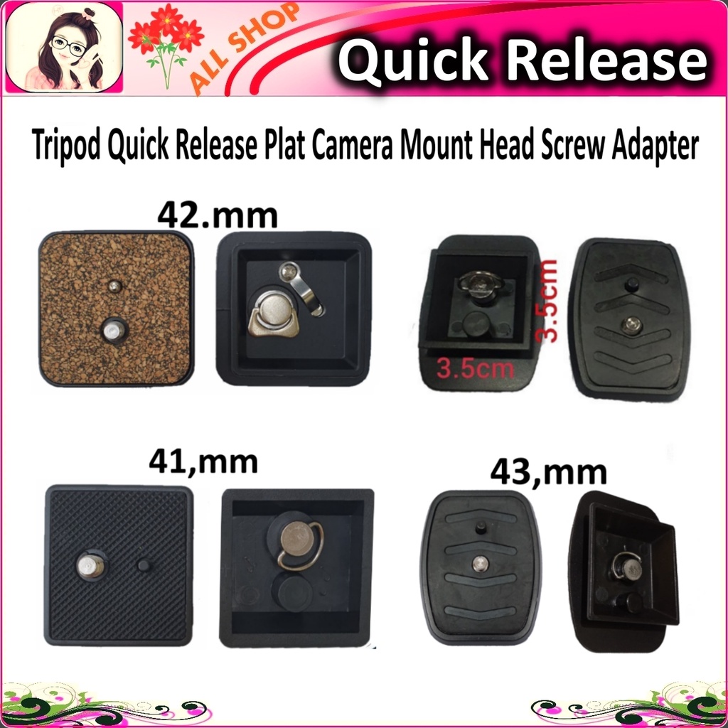 Tripod Quick Release Plate / Kepala Tripod Universal