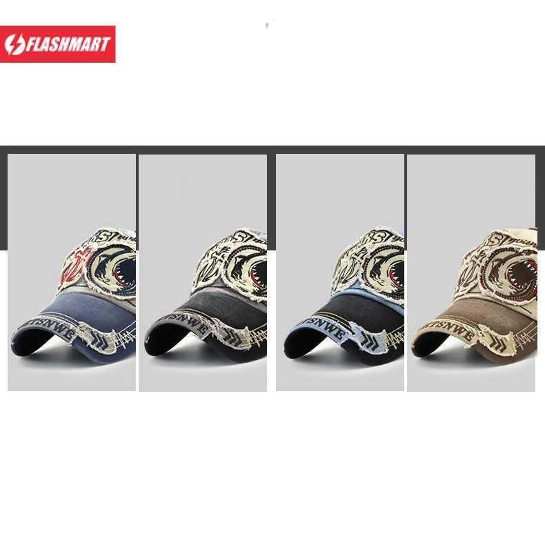 Flashmart Topi Baseball Cap Motif Bordir Shark - G139