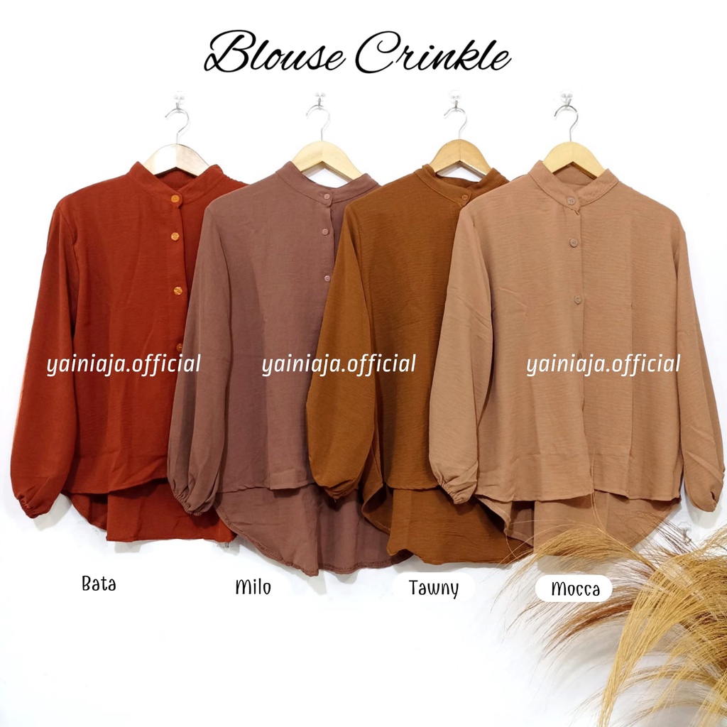 Blouse Crinkle Airflow Premium kemeja atasan wanita terbaru