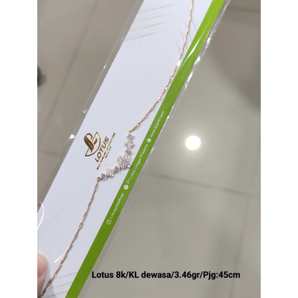 Kalung paperlina mata elegan kadar 375 8k simpel wanita dewasa