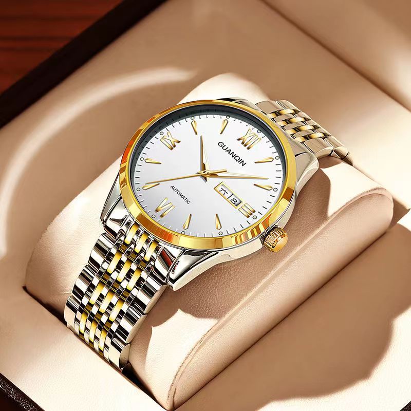 Swiss Guanqin Genuine Watch Men's New Glow Fashion Men's Waterproof Full-automatic Mechanical Watch 