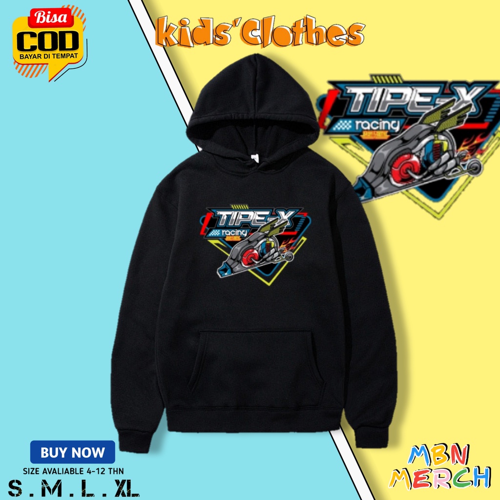 Jaket Hoodie anak laki laki tipe x trondol racing mainan anak