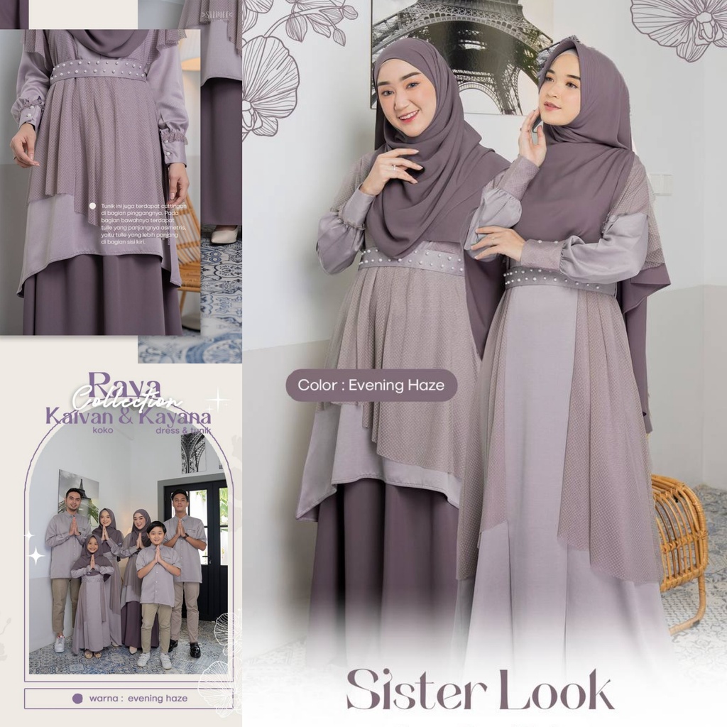 FAMSET|| KAYANA KAIVAN SARIMBIT DRESS KAYANA COUPLE|| LEBARAN|| IDUL FITRI|| ORI SILMEE