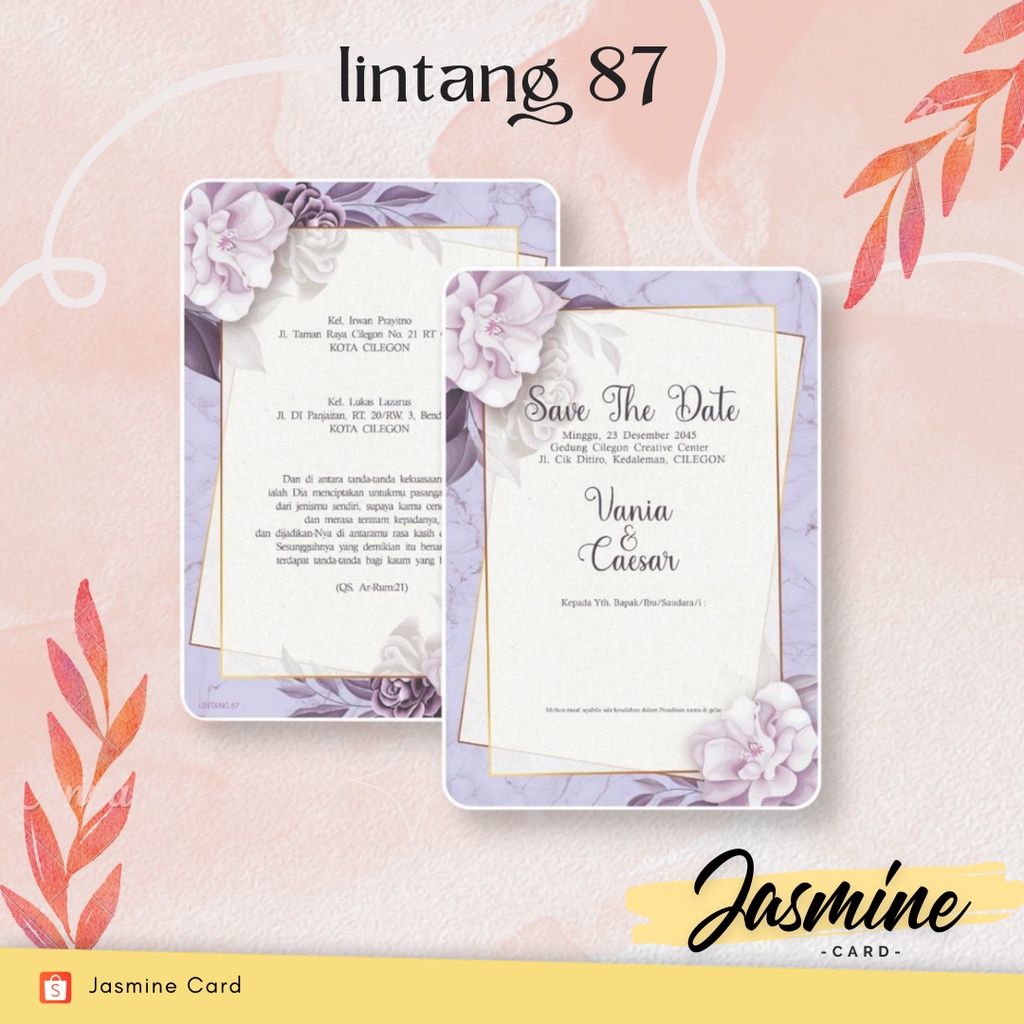 BLANGKO UNDANGAN PERNIKAHAN TERMURAH LINTANG 87