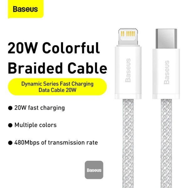 Baseus Dynamic Series Kabel Data C to Lightning 20W Fast Charging