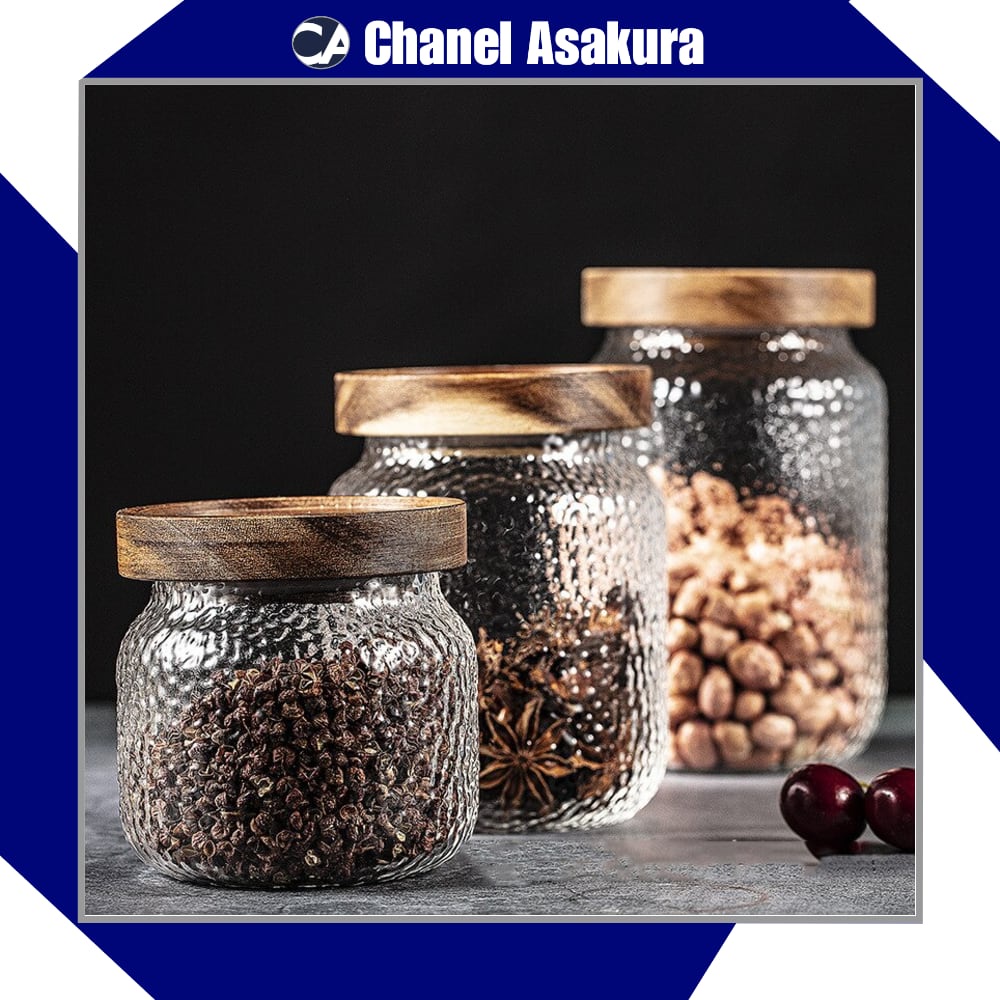 Toples Kaca Penyimpanan Makanan Glass Storage Jar - HC103