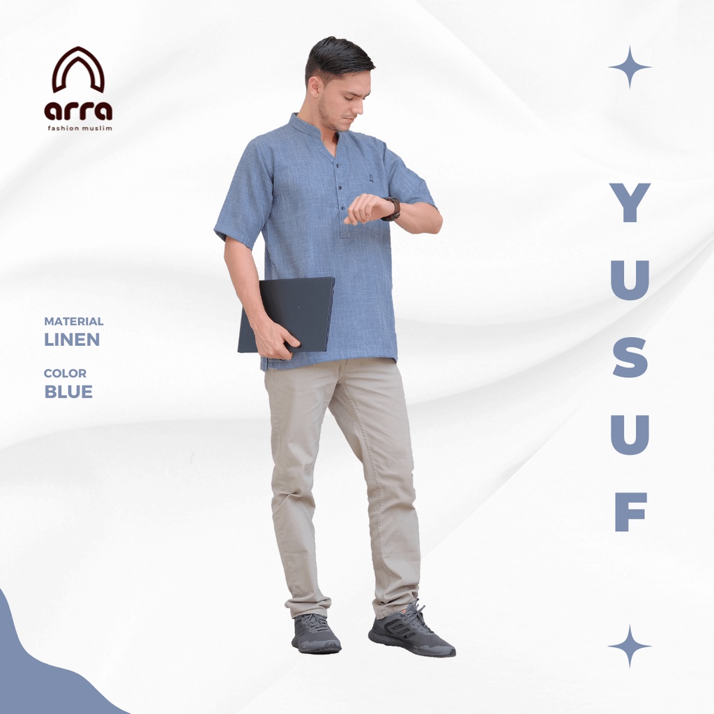 Baju Koko Kurta Pakistan Daily Dewasa Lengan Pendek Kualitas Terbaik Model Terbaru Lebaran Yusuf Series