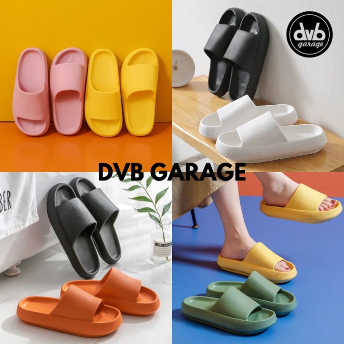 Sendal Karet Ala Korea Eva Selop - Sandal Pria Wanita Tebal Anti Air