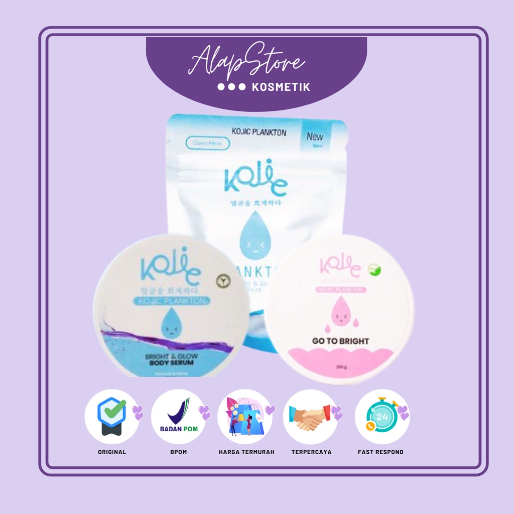 Kojic Planktoon I Go To Bright Body Serum I Body Serum Bright &amp; Glow 250 Gram I Bodysoap Bright &amp; Glow 40 Gram Terbaru