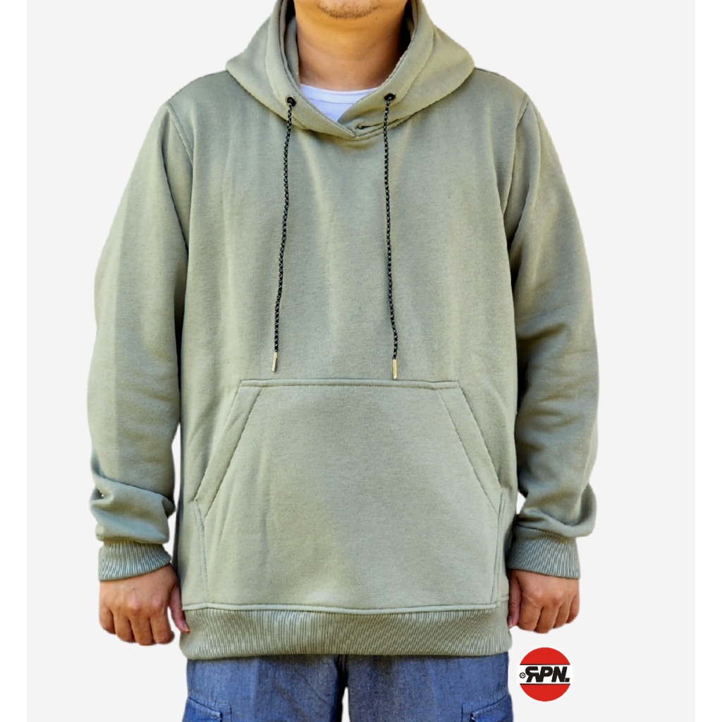 hoodie jumper fleece tebal polos