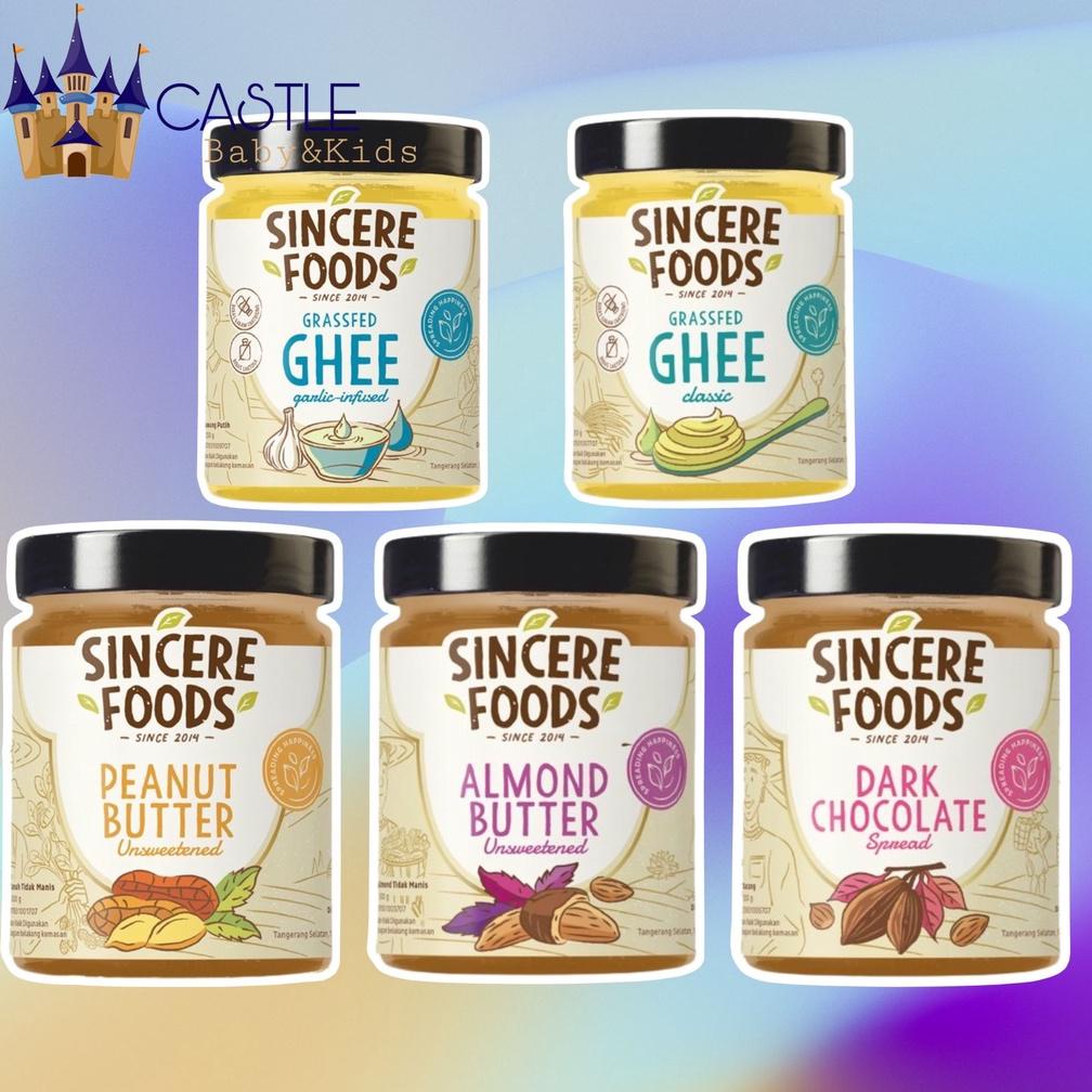 

New Sincere Foods - Peanut Butter - Almond Butter - Dark Chocolate Spread - Ghee Classic - Ghee Garlic - Butter MPasi - Selai Makanan - Selai Roti Sehat- Olesan Roti Minyak Samin - Cemilan Ibu Menyusui