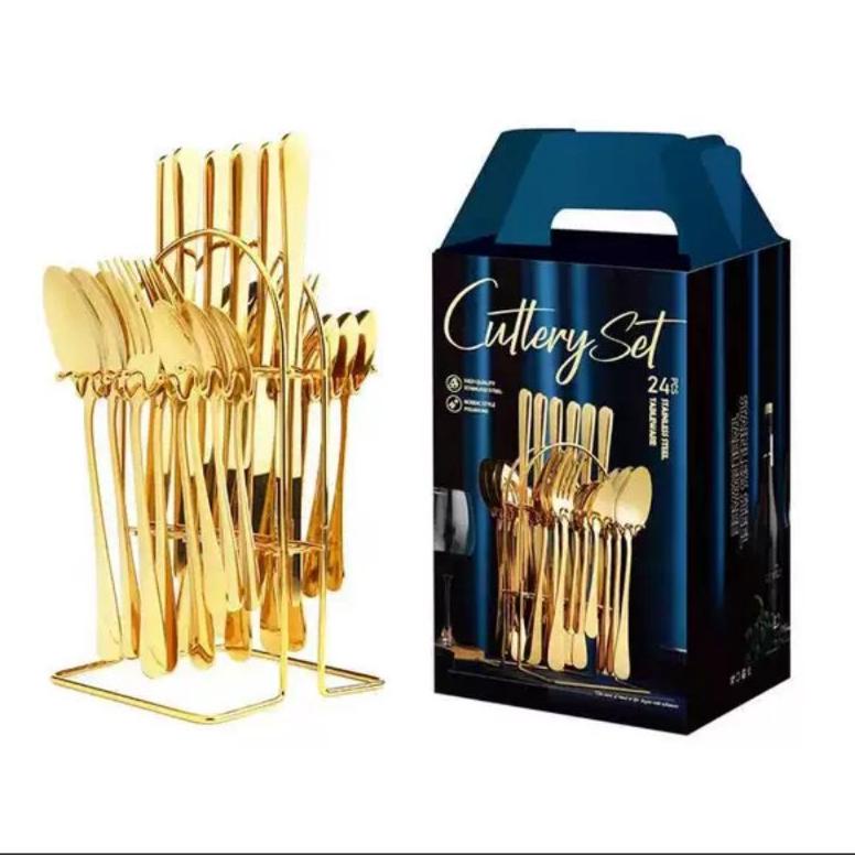 STOK TERBATAS AVELINE SENDOK SULTAN SET / SENDOK SULTAN MARBLE GOLD/ SENDOK GOLD / CUTLERY SET / STA