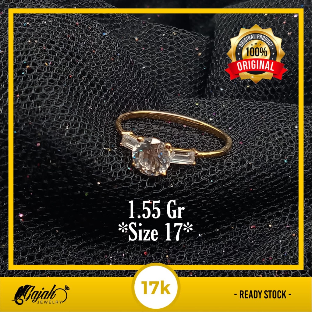 Cincin Emas 17K - 1.55 Gr Kadar 750 - 4458