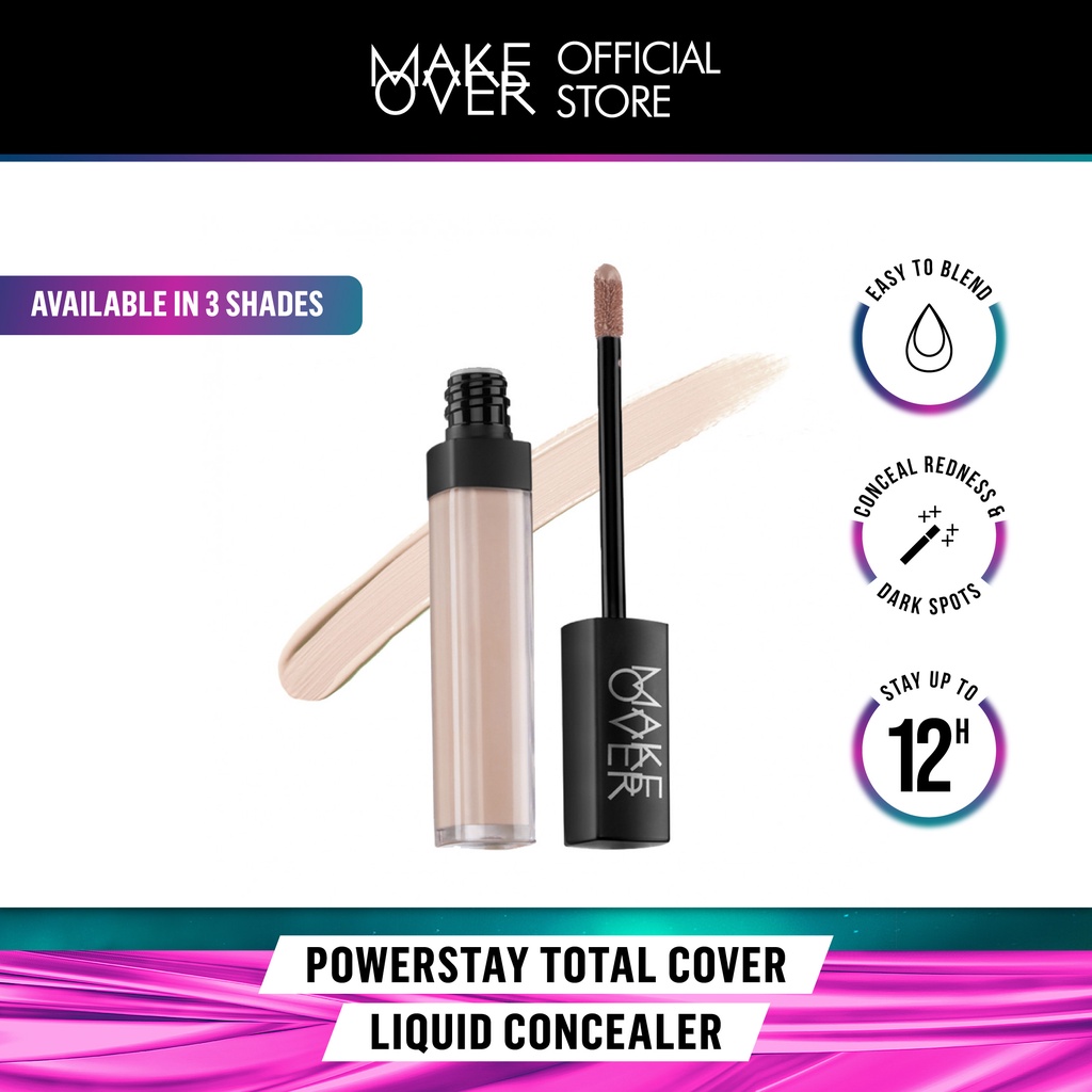 MAKE OVER Powerstay Total Cover Liquid Concealer 6.5 ml - Concealer Liquid