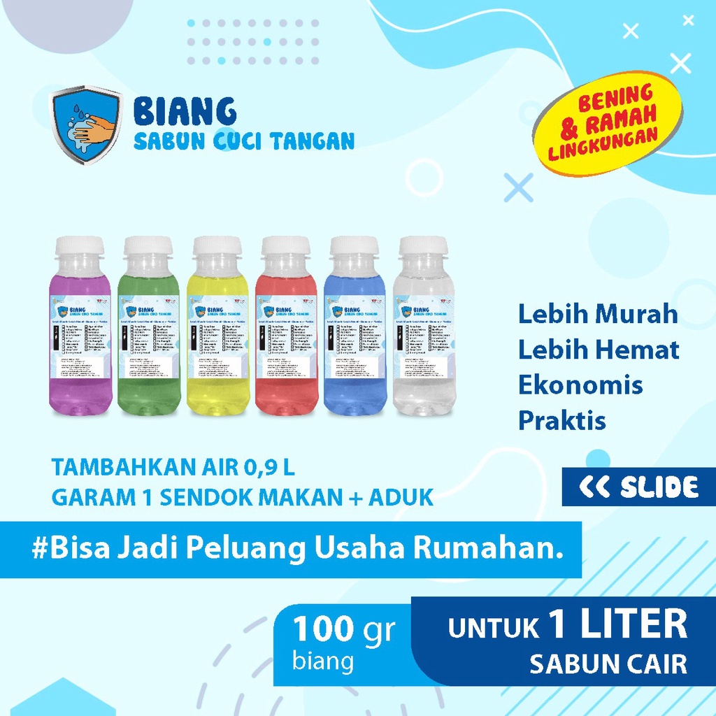 Biang Sabun Cuci Tangan Wangi / Bibit Sabun Cuci Tangan Aroma Wangi Kemasan 100ML