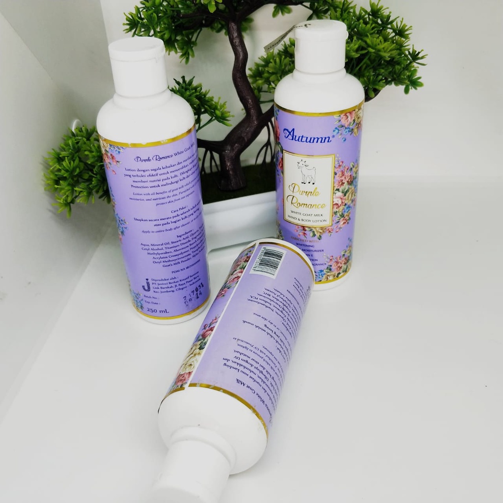 MINIGO Autumn Purple Romance White Goat Milk Hand &amp; Body Lotion - 250ml