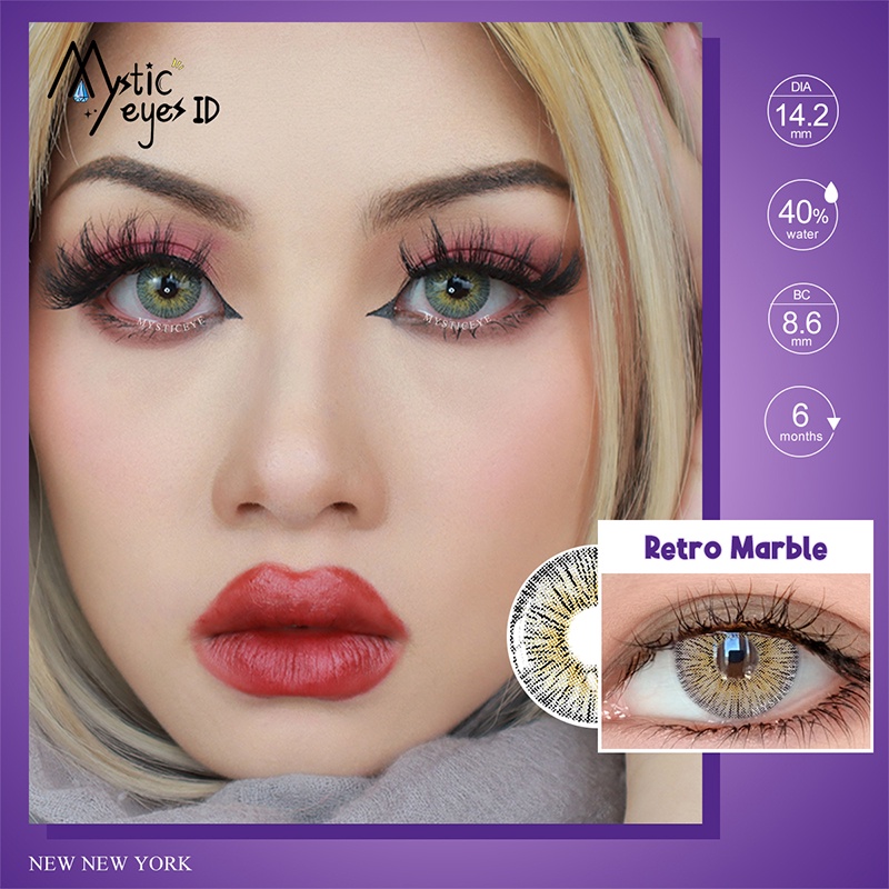 [✅COD] MYSTICEYES SOFTLENS  COLOR CONTACT LENS NEW NEW YORK SERI LENSA KONTAK Normal 14.2 MM