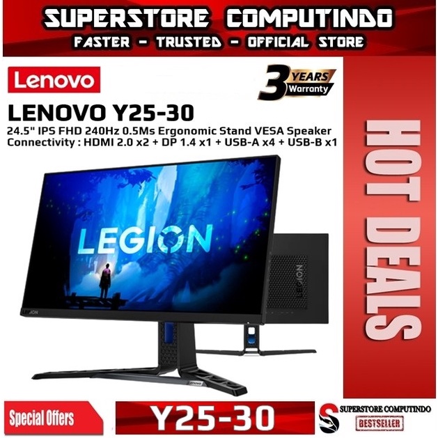 Monitor LED Lenovo Y25-30 24,5&quot; IPS 1080p 240Hz 0.5Ms Freesync Spk