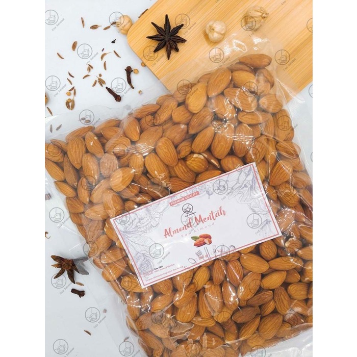 

1kg Kacang Almond Mentah / Raw Almond / Blue Diamond / Rempah JSR 100% Best Seller