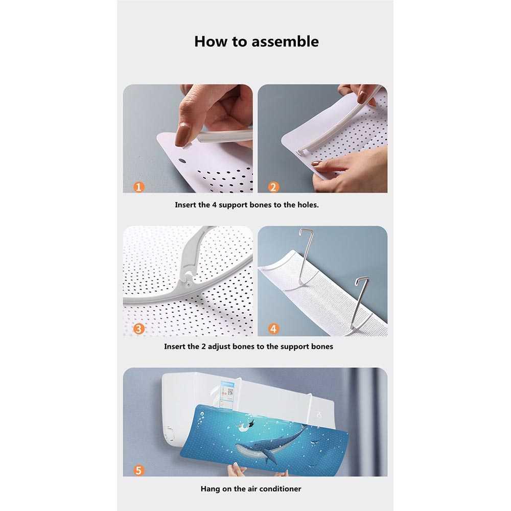 Cover Angin AC Adjustable Air Conditioner Windshield Deflector - YH-JJ-80