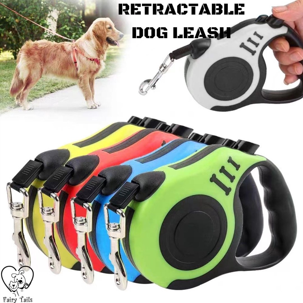 Tali Tuntun Retractable Pet Dog Leash Fleksibel dan Otomatis Untuk Anjing Kucing Anabul