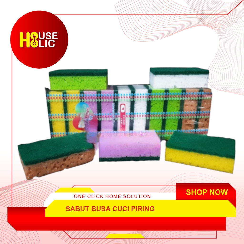 Sabut Spons Busa Cuci Piring / Sponge Cuci Alat Masak Serbaguna