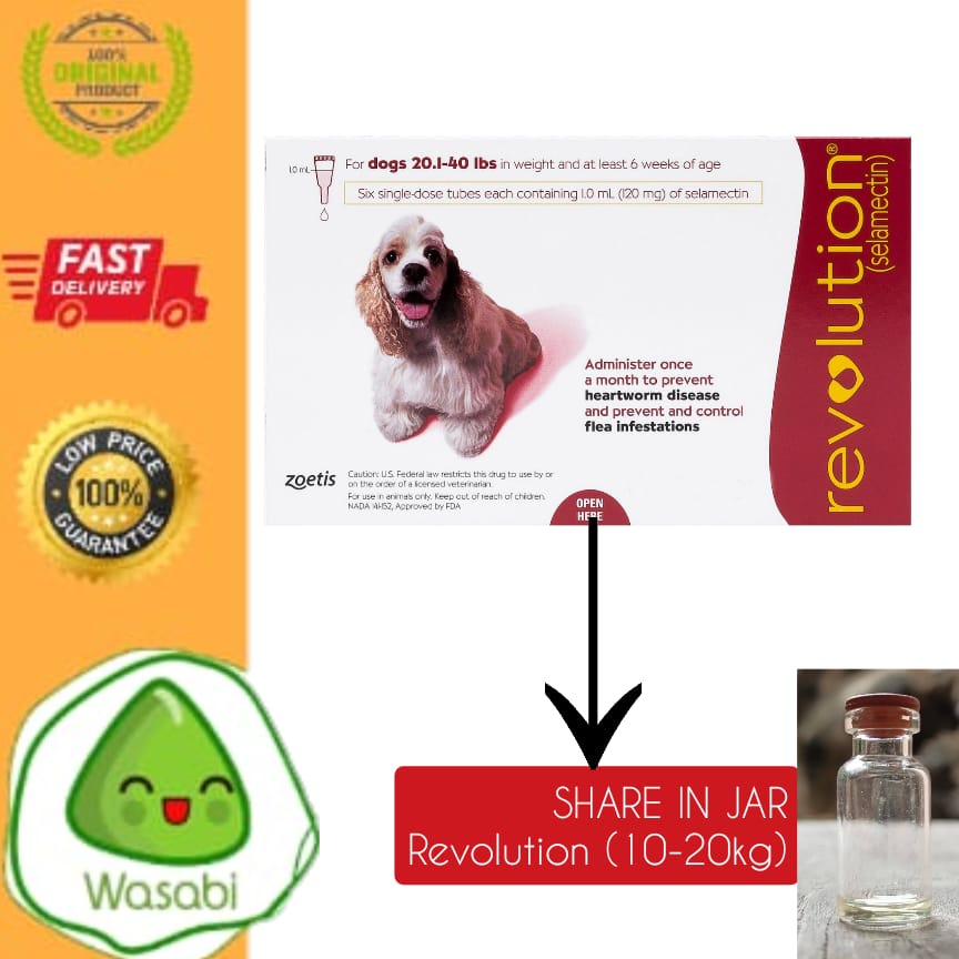 REPACK Obat Kutu Anjing Revolution Dog Red Medium Sedang 10-20kg