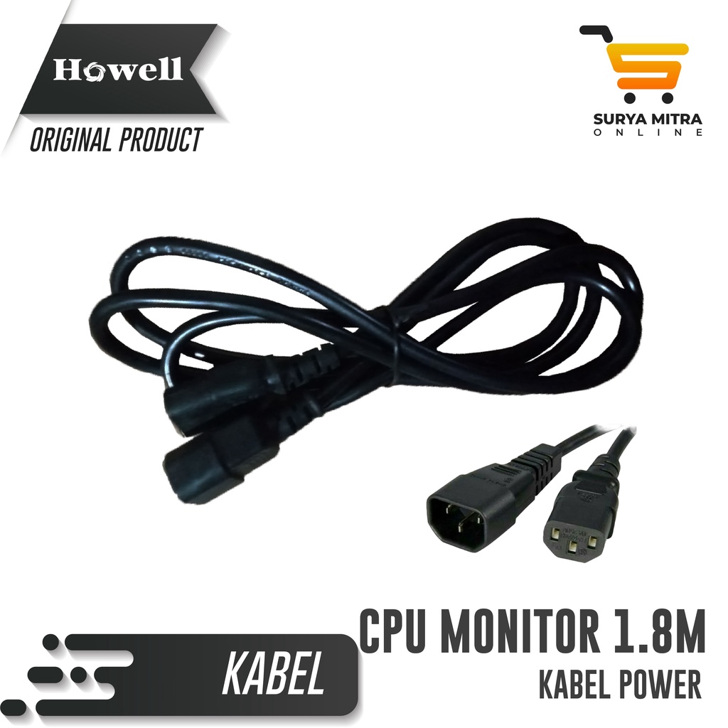 Kabel CPU ke Monitor 1.8 Meter Howell / Kabel CPU Monitor