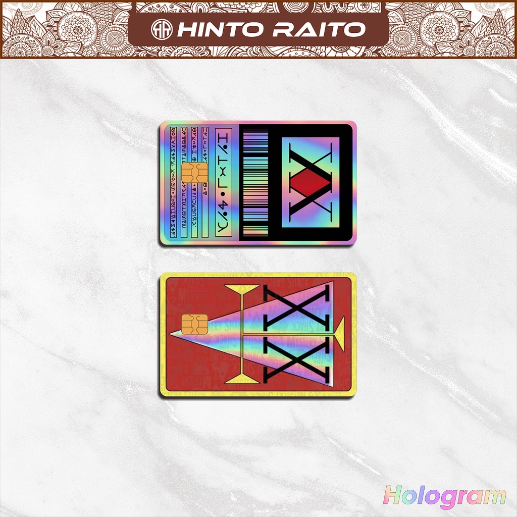

Stiker Kartu ATM Hunter X Hunter Spesial Hologram - Sticker Skin Card Anime Hologram Emoney Flazz