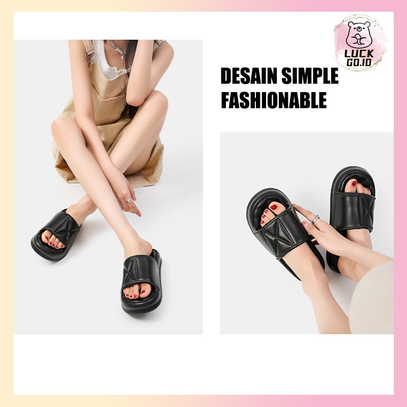 Sandal Selop Sandal Wanita Sandal Rumah Jelly Import Nyaman Empuk Sandal Pasangan Kamar Mandi Anti Slip Elastic Empuk EVA