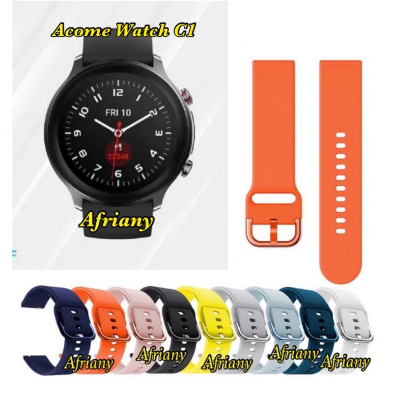 Strap Acome Watch S1 / Acome Watch S1 Plus / Acome Watch C1 Tali Jam Rubber Colorful Buckle Model Active