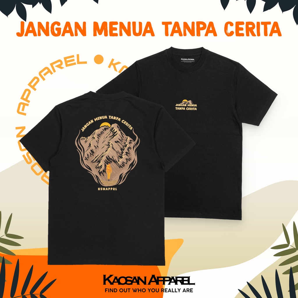 Kaos Pendaki "Jangan Menua Tanpa Cerita" - Kaos Pendaki Gunung/kaos Pendaki/Kaos Pendaki Indonesia/P
